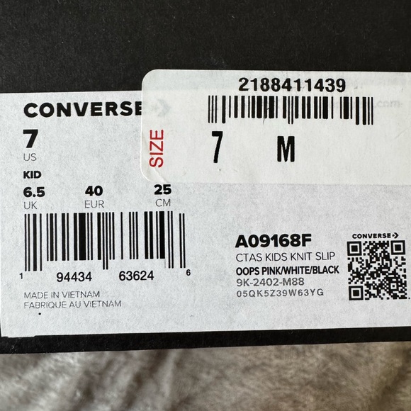 Converse Chuck Taylor All Star Knit-Slip Pink Low-Top
BigKids Sz7=Women's Sz8.5 - Picture 7 of 7